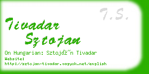 tivadar sztojan business card